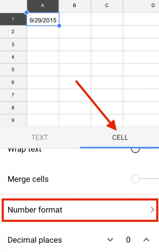 Google Sheets Mobile Format Date