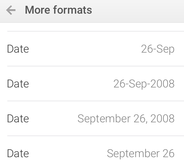 Google Sheets Mobile Format Date