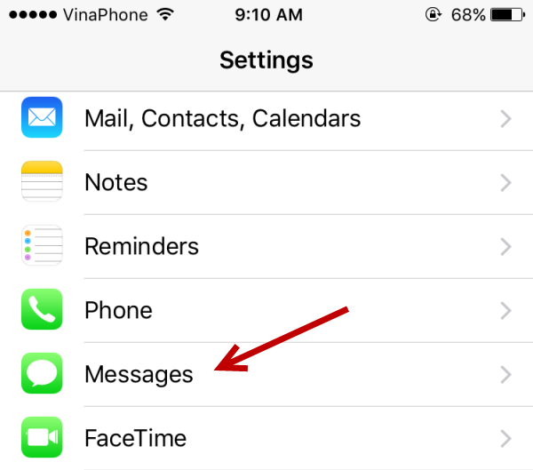 iMessages Settings