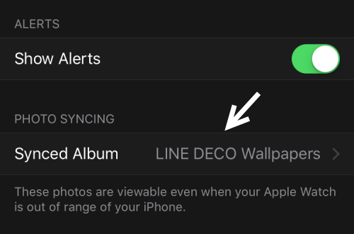 Apple Watch synced album