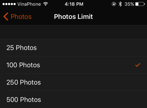 Apple Watch Photos Limit