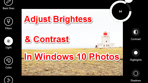 Helderheid Contrast in Windows 10 foto 's