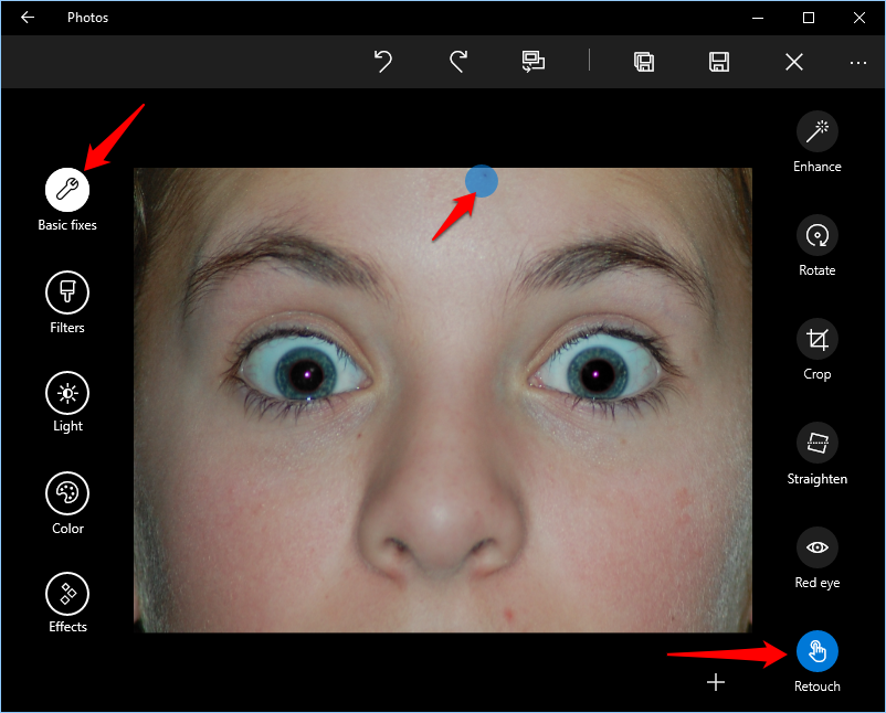 How to Remove Blemishes from Photos in Windows 10