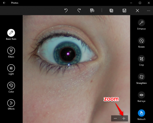 Windows 10 Photos Zoom In  Edit