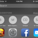 iPhone 6 – General – Spotlight Search – Siri Suggestions ON