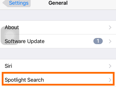 iPhone 6 - General - Spotlight Search
