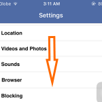 iphone – Facebook Settings Scrolldown