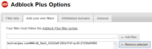 Adblock Plus options