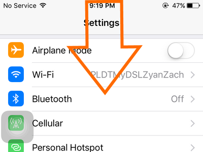 iPhone Settings - Pulldown Page