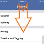 iphone – Facebook – Settings – scroll down