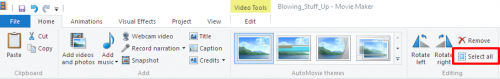 movie maker select all