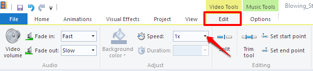 Windows Movie Maker Speed Control