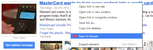 Pocket Web Extension