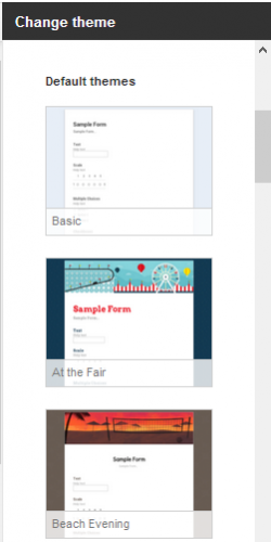 Google Form Themes