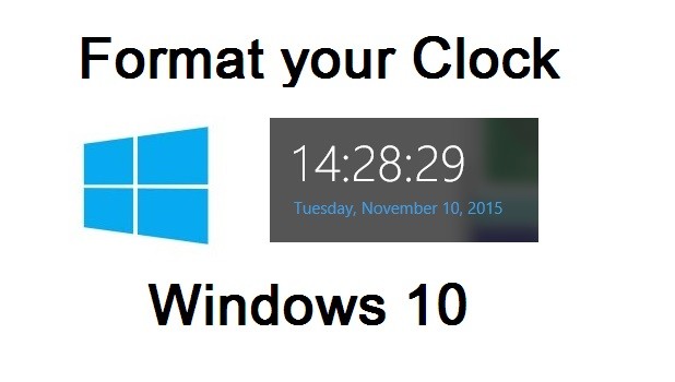 How to format your clock Windows 10