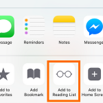 iPhone – Safari – Add to Reading list