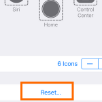 iPhone – Settings – General – Accessibility – Assistive Touch option – Reset