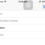 iPhone – Settings – General – Accessibility – Assistive Touch option icon list