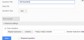 regular expressions google form