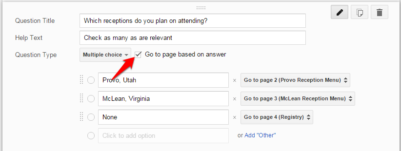 Google Form Page Routing