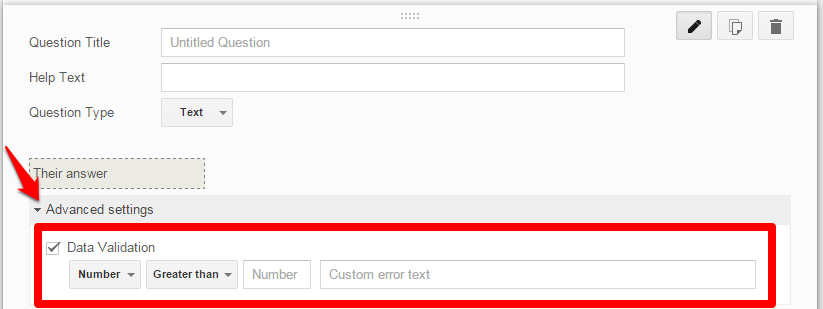 Google Form Validation