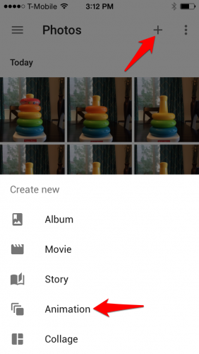 Create Google Photos Animation