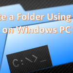 Create a Folder Using CMD Using WINDOWS PC