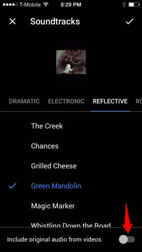 Google Photos Movie Soundtrack