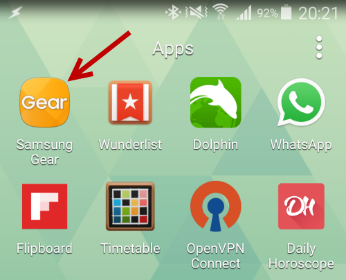 Samsung Gear app