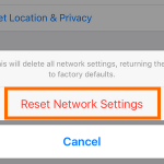 iphone – settings – general – reset – confirm reset network settings