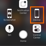 Assistive touch – device menu