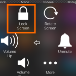 Assistive touch – device menu – lock screen