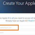 Create your Apple ID – name