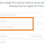 Create your Apple ID – password