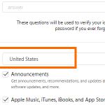 Create your Apple ID – select country