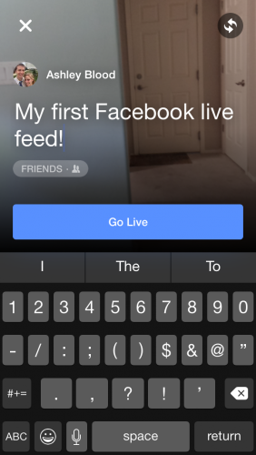 Facebook Go Live