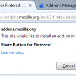 Install share button for pinterest