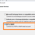 Microsoft Outlook – File – Add Account – manual setup – pop or imap