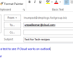 Microsoft Outlook – send a test mail