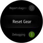 Samsung Galaxy Gear S2 – Settings – Reset Gear
