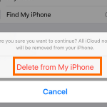 Settings – iCloud – Delete from My iphone