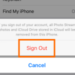 Settings – iCloud – Sign Out