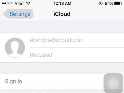 Settings - iCloud - Sign in with new Apple ID