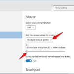 Windows 10 control mouse wheel speed