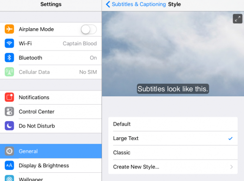 iPad Subtitle size