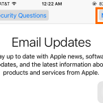 iPhone Settings – iCloud – Create a New Apple ID – Apple updates – NExt