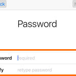 iPhone Settings – iCloud – Create a New Apple ID – Choose password. png