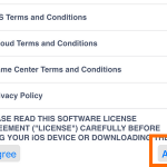 iPhone Settings – iCloud – Create a New Apple ID – Terms and conditions – Agree