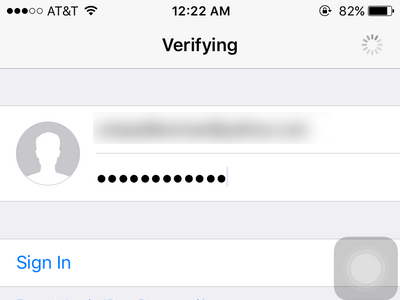 iPhone Settings - iCloud - Sign in to iCloud Account