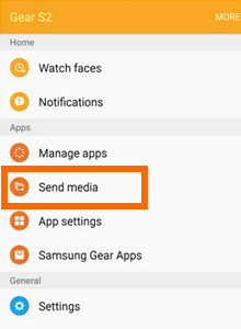 Android - apps - Samsung Gear - Send Media - Done